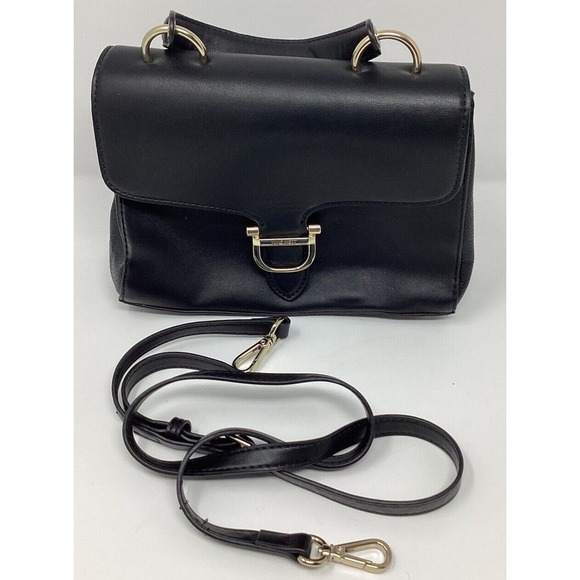 Nine West Black Pebble Leather Handbag With Shoulder Strap - Picture 1 of 11